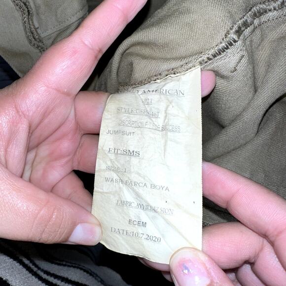 NWT Good American Fit For Success Green Utility Straight Leg Jumpsuit Size Small - Picture 11 of 11